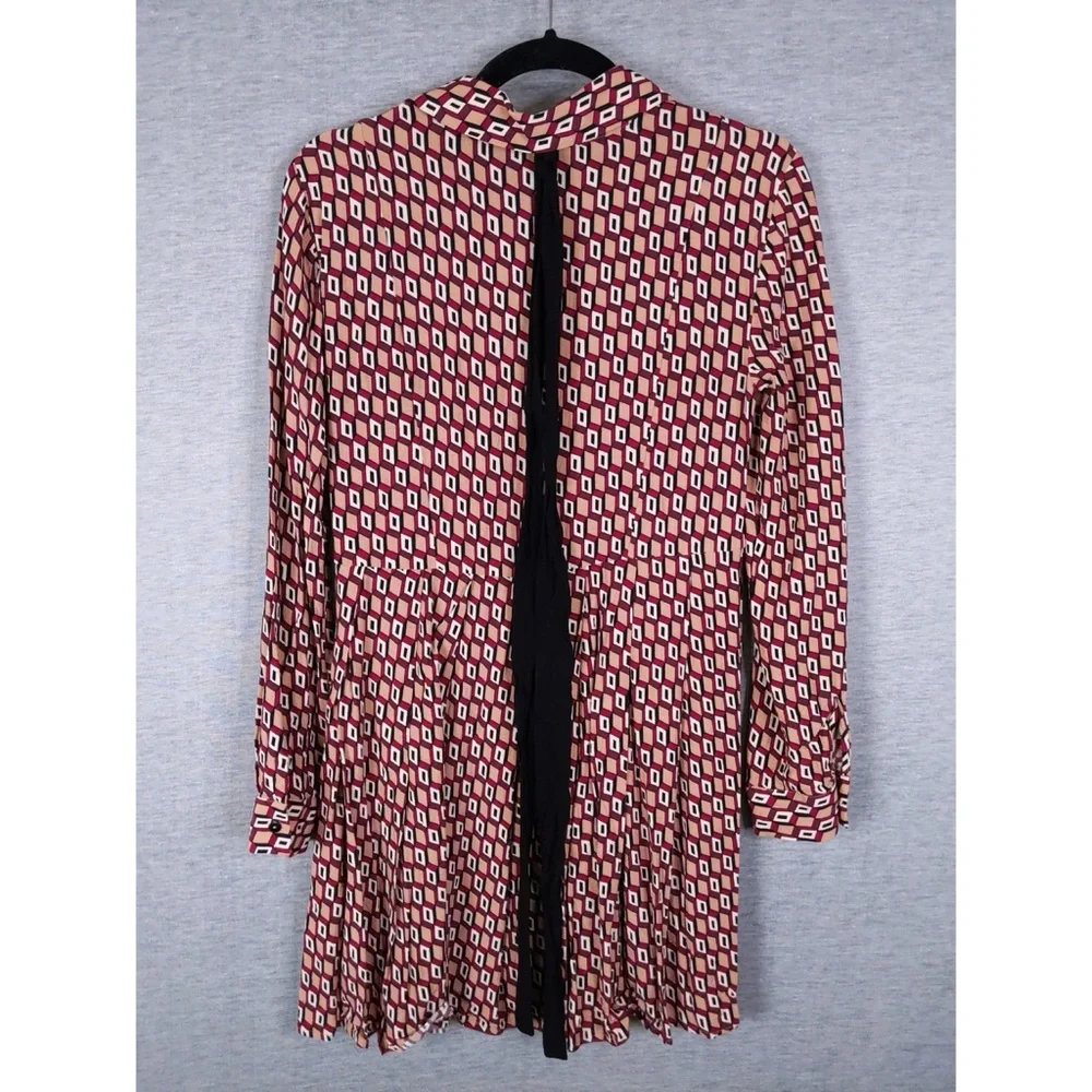 2x 👯‍♀️Host Pick⚡️Zara Geometric Print Dress with Bow Tie - Picture 6 of 11